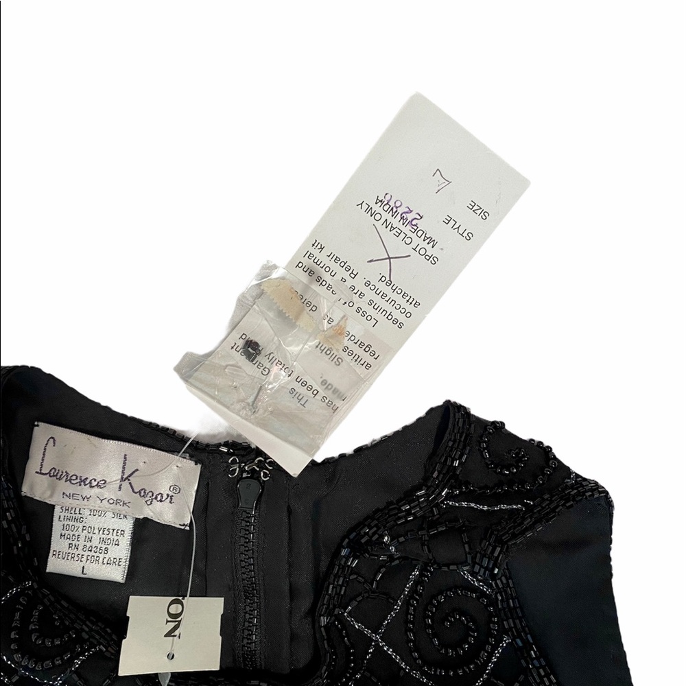NWT Lawrence 100% Silk Evening Hand Beaded Fomal - Picture 7 of 9
